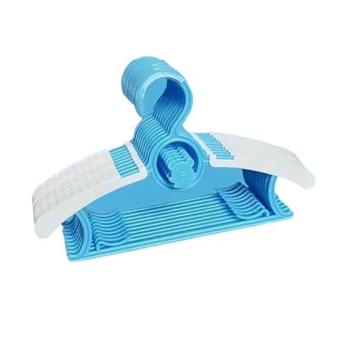 SDGBCXD Garderobenständer, Mäntel Rack rutschfeste Kleiderbügel Einstellbare Lagerung Kleiderbügel Niedliche Kleidung Organizer Schrank(Blue,5PCS) von SDGBCXD