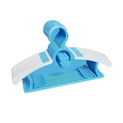 SDGBCXD Garderobenständer, Mäntel Rack rutschfeste Kleiderbügel Einstellbare Lagerung Kleiderbügel Niedliche Kleidung Organizer Schrank(Blue,5PCS) von SDGBCXD