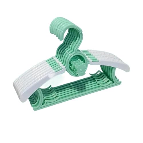 SDGBCXD Garderobenständer, Mäntel Rack rutschfeste Kleiderbügel Einstellbare Lagerung Kleiderbügel Niedliche Kleidung Organizer Schrank(Green,20PCS) von SDGBCXD