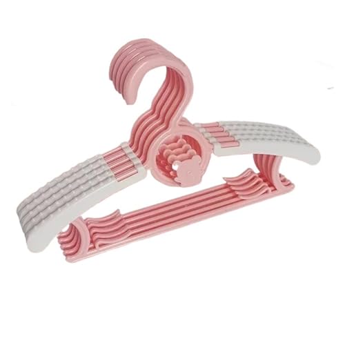 SDGBCXD Garderobenständer, Mäntel Rack rutschfeste Kleiderbügel Einstellbare Lagerung Kleiderbügel Niedliche Kleidung Organizer Schrank(Pink,20PCS) von SDGBCXD