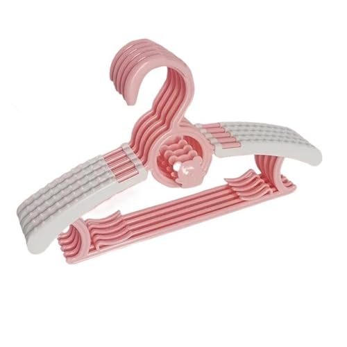SDGBCXD Garderobenständer, Mäntel Rack rutschfeste Kleiderbügel Einstellbare Lagerung Kleiderbügel Niedliche Kleidung Organizer Schrank(Pink,20PCS) von SDGBCXD