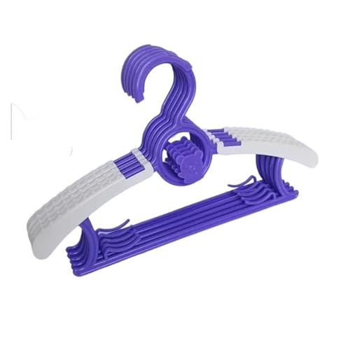 SDGBCXD Garderobenständer, Mäntel Rack rutschfeste Kleiderbügel Einstellbare Lagerung Kleiderbügel Niedliche Kleidung Organizer Schrank(Purple,10PCS) von SDGBCXD