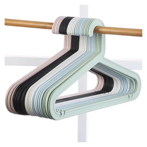 SDGBCXD Garderobenständer, Traceless Coat Hangers Household Wardrobe Adult Multi-Function Coat Hangers Non-Slip Dry(Random Color,10Pcs) von SDGBCXD