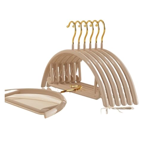 SDGBCXD Garderobenständer, rutschfeste Kleiderbügel Haushaltsbügel Nicht abfärbende Kleiderbügel Starke Kleiderständer(Apricot,10Pcs) von SDGBCXD