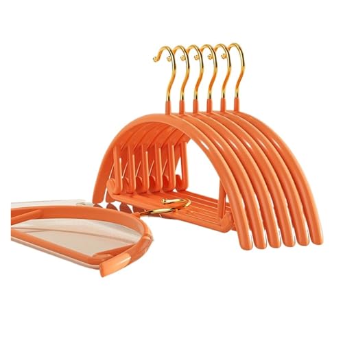 SDGBCXD Garderobenständer, rutschfeste Kleiderbügel Haushaltsbügel Nicht abfärbende Kleiderbügel Starke Kleiderständer(Orange,10Pcs) von SDGBCXD