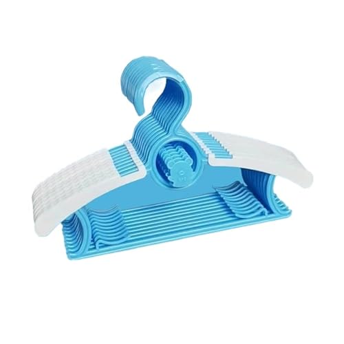 SDGBCXD Garderobenständer, rutschfeste Kleiderbügel Verstellbare Aufbewahrungsbügel Niedliche Kleidung Organizer Schrank Mäntel Rack(Blue,5PCS) von SDGBCXD