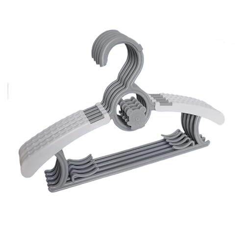SDGBCXD Garderobenständer, rutschfeste Kleiderbügel Verstellbare Aufbewahrungsbügel Niedliche Kleidung Organizer Schrank Mäntel Rack(Grey,5PCS) von SDGBCXD