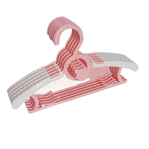 SDGBCXD Garderobenständer, rutschfeste Kleiderbügel Verstellbare Aufbewahrungsbügel Niedliche Kleidung Organizer Schrank Mäntel Rack(Pink,5PCS) von SDGBCXD