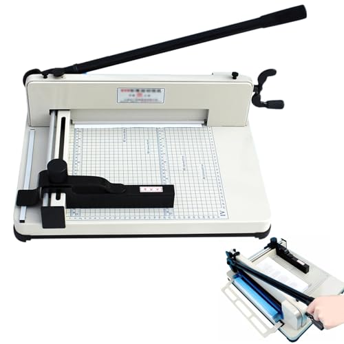 SDGBCXD Papierschneider, Manueller Papierschneider, Hochleistungs-Trimmer, industrielle Guillotine, Stapelschneider, 30,5 cm Schnittlänge, max. 400 Blatt SDGBCXD Papierschneider, Manueller Papierschneider, Hochleistungs-Trimmer, industrielle Guillotine, Stapelschneider, 30,5 cm Schnittlänge, max. 400 Blatt von SDGBCXD