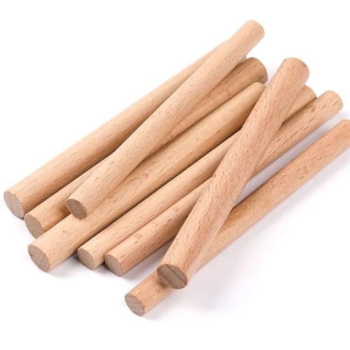 Holzstäbchen zum Basteln 10 Stück Länge 10–40 cm Durchmesser 1–1,4 cm Holzstäbe for Wandbehang Kunst und Handwerk handgefertigt DIY gewebte Wandteppiche Zubehör Holzstange(1.4 * 40cm) von SDIUAKBV