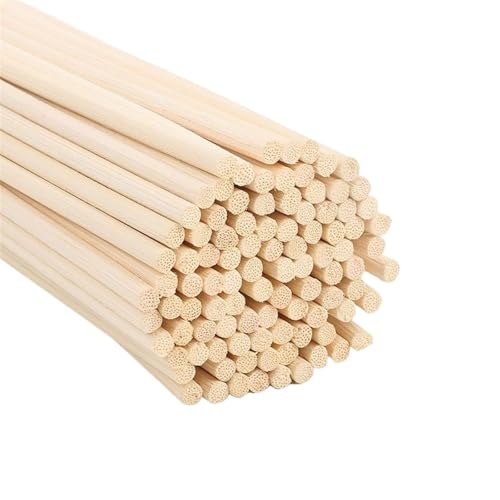 Holzstäbchen zum Basteln 200/300/500 Stück DIY Holzstäbchen, handgefertigt, extra dick, Rattan-Aromatherapie-Diffusor, Nachfüllstäbchen, Holzbearbeitungs-Rattan-Stäbchen(3.0mmX400mm -200pcs) von SDIUAKBV