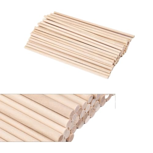 Holzstäbchen zum Basteln 3,0 mm, 5,0 mm, 500 Stück, runde Bambusstäbe aus Holz, DIY, handgefertigt, Herstellung von kleinen Holzstäben, Material for Holzbearbeitungsbedarf(3x300mm) von SDIUAKBV