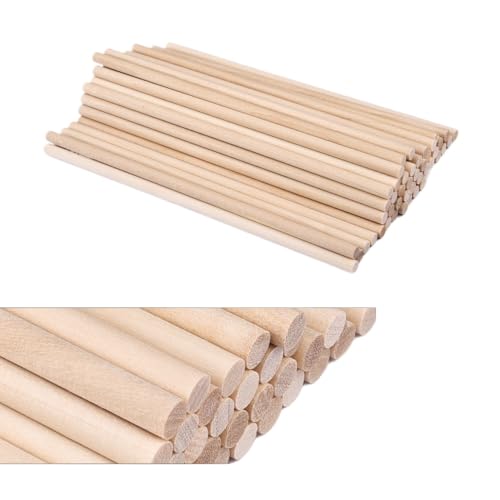 Holzstäbchen zum Basteln 3,0 mm, 5,0 mm, 500 Stück, runde Bambusstäbe aus Holz, DIY, handgefertigt, Herstellung von kleinen Holzstäben, Material for Holzbearbeitungsbedarf(5x150mm) von SDIUAKBV