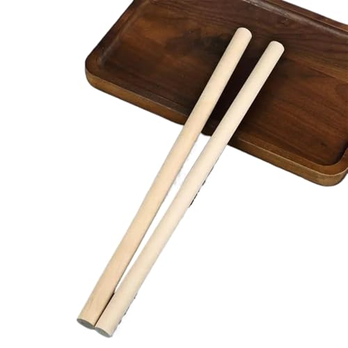 Holzstäbchen zum Basteln 3/4/6/8/10/12/14mm runder Holzstab 300mm lang DIY Holz handgefertigt Durchmesser Dübel Gebäude Modell Holzbearbeitung(Diameter 14mm-2pcs) von SDIUAKBV