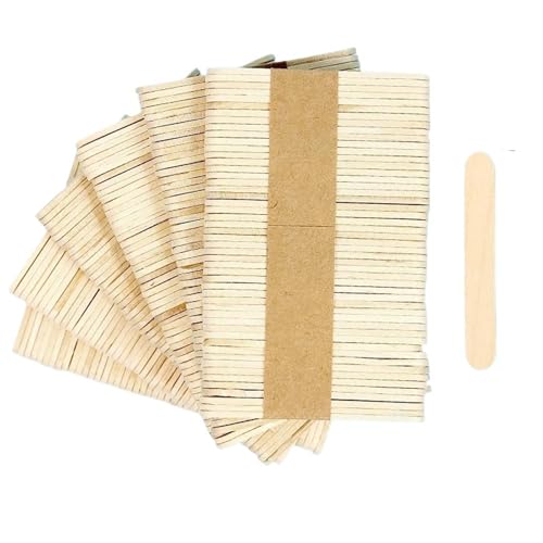 Holzstäbchen zum Basteln 500 Stück Holzchips Bastelmaterial Eisstäbchen for DIY handgefertigte Holzstreifen Party kreatives Zubehör(Wood color,11.5cm) von SDIUAKBV
