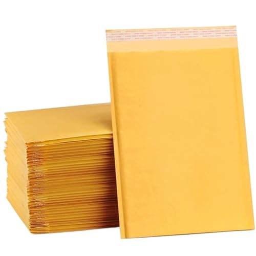 Luftpolstertaschen Luftpolstertaschen, 100 Stück, Umschläge for Versandtaschen, gepolsterte Umschläge for Verpacken, Versiegeln, Versenden, Polsterung, Lila und Rosa, Grün(Yellow 1,11 * 15cm) von SDIUAKBV