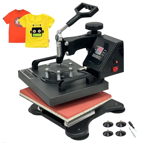 12x10In Heat Press machine 30x25cm Transferpresse Hitzepresse Heißpresse Maschine 360 Grad Drehung Mulitifunktional Textilpresse für T-Shirts Kissen Tasche Mauspads 12x10In Heat Press machine 30x25cm Transferpresse Hitzepresse Heißpresse Maschine 360 Grad Drehung Mulitifunktional Textilpresse für T-Shirts Kissen Tasche Mauspads von SDKEHUI