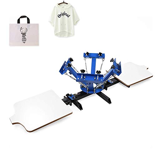 Siebdruckmaschine 45x55cm Silk Screen Printing Machine 4 Farbe 2 Station Siebdruckmaschine DIY Screen Press Printing Machine Siebdruck Set von SDKEHUI