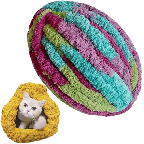 1/2/5/10 x 250 Gramm Dicke Wolle Garn Strickgarn Super Soft Chenille Chunky Yarn Bulky für Teppiche Sofadecken Decken Heimdekoration Armstricken (Color : 10@, Size : 2 roll(500g)) von SDNAM