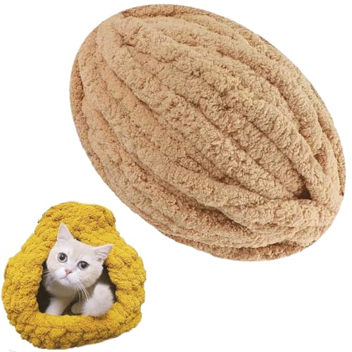 1/2/5/10 x 250 Gramm Dicke Wolle Garn Strickgarn Super Soft Chenille Chunky Yarn Bulky für Teppiche Sofadecken Decken Heimdekoration Armstricken (Color : 27@, Size : 2 roll(500g)) von SDNAM