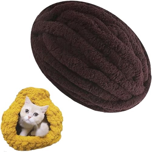 1/2/5/10 x 250 Gramm Dicke Wolle Garn Strickgarn Super Soft Chenille Chunky Yarn Bulky für Teppiche Sofadecken Decken Heimdekoration Armstricken (Color : 3@, Size : 1 roll(250g)) von SDNAM