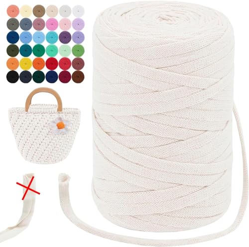 T-Shirt Garn 7mm Textilgarn zum Häkeln für Körbe 1/2/5/10x250g Bändchengarn Garn Häkelgarn Stoff Dickes Garn zum Taschen Korb Decke Häkeln, Heimdekoration (Color : 8@, Size : 1 roll(250g)) von SDNAM