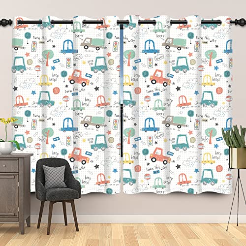 SDOTPMT 107x160cm LKW Handgezeichnet Fenstervorhang Niedlich Auto Verkehr Licht Baum Fenstervorhänge Kinder Paiting Kunst Thema Schiebevorhänge für Kinderzimmer Verdunkelung Vorhänge, 2 Stücke SDOTPMT 107x160cm LKW Handgezeichnet Fenstervorhang Niedlich Auto Verkehr Licht Baum Fenstervorhänge Kinder Paiting Kunst Thema Schiebevorhänge für Kinderzimmer Verdunkelung Vorhänge, 2 Stücke von SDOTPMT