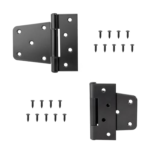 2 Stück 4,5 Zoll große schwarze Metallscharniere for den Außenbereich, robuste Scharniere aus Eisen und Holztüren for den Außenbereich, Garten, Scheune, Schuppen, Zaun, Tor 2 Stück 4,5 Zoll große schwarze Metallscharniere for den Außenbereich, robuste Scharniere aus Eisen und Holztüren for den Außenbereich, Garten, Scheune, Schuppen, Zaun, Tor von SDQJFPEXO