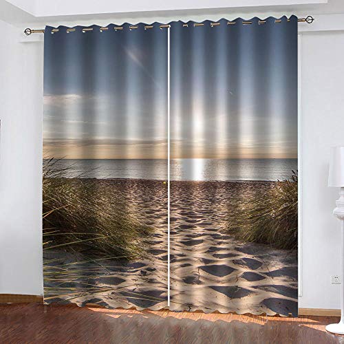SDSONIU Vorhang Blickdicht 170 X 200 cm Sonniger Strand Verdunkelungsvorhang Ösen-Vorhänge Für Jungen/Mädchen Kinderzimmer Für Wohnzimmer/Büro 2 Panel Verdunkelungsvorhang 3D-Druck Schlafzimmer Wohnz SDSONIU Vorhang Blickdicht 170 X 200 cm Sonniger Strand Verdunkelungsvorhang Ösen-Vorhänge Für Jungen/Mädchen Kinderzimmer Für Wohnzimmer/Büro 2 Panel Verdunkelungsvorhang 3D-Druck Schlafzimmer Wohnz von SDSONIU