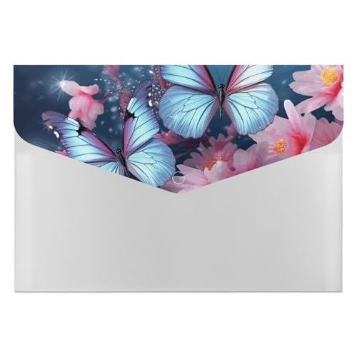 Aktenordner, 6 Fächer, Kunststoff, Schmetterlingsblüten, bedruckte Ordner, Aktenordner, Briefgröße, tragbare Ordner, Aktenordner Aktenordner, 6 Fächer, Kunststoff, Schmetterlingsblüten, bedruckte Ordner, Aktenordner, Briefgröße, tragbare Ordner, Aktenordner von SDTKLHW