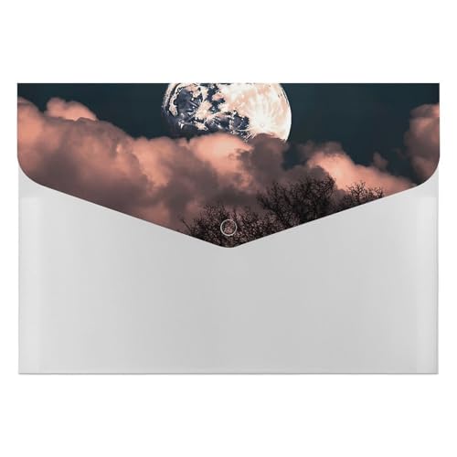 Aktenordner, 6 Taschen, Kunststoff, Vollmond-Druck, Aktenordner, Briefgröße, tragbare Ordner, Aktenordner, Organizer Aktenordner, 6 Taschen, Kunststoff, Vollmond-Druck, Aktenordner, Briefgröße, tragbare Ordner, Aktenordner, Organizer von SDTKLHW