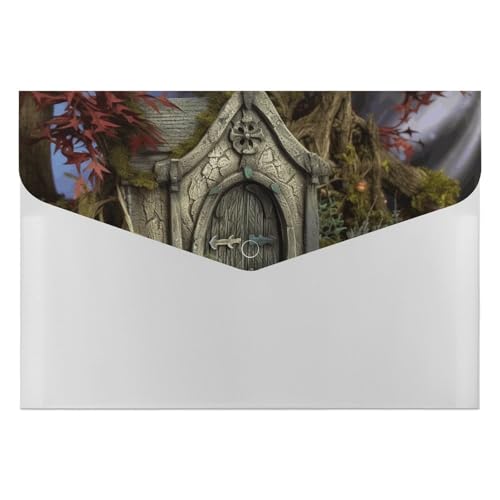 Dokumentenmappen, 6 Taschen, Kunststoff, Gothic, Feengarten, bedruckt, Aktenordner, Briefgröße, tragbare Ordner, Abheft-Organizer Dokumentenmappen, 6 Taschen, Kunststoff, Gothic, Feengarten, bedruckt, Aktenordner, Briefgröße, tragbare Ordner, Abheft-Organizer von SDTKLHW