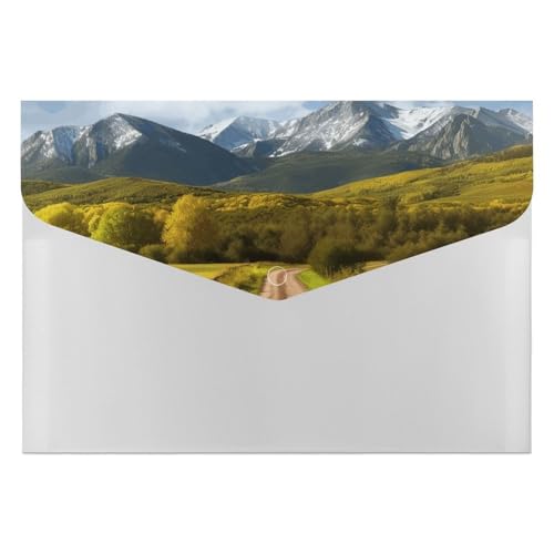 Dokumentenmappen, 6 Taschen, Kunststoff, Landschaft, Straße, bedruckte Ordner, Aktenordner, Briefgröße, tragbare Ordner, Aktenordner Dokumentenmappen, 6 Taschen, Kunststoff, Landschaft, Straße, bedruckte Ordner, Aktenordner, Briefgröße, tragbare Ordner, Aktenordner von SDTKLHW