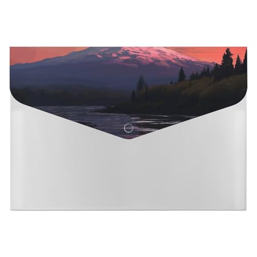 Dokumentenmappen, 6 Taschen, Kunststoff, Sonnenuntergang, Landschaft, Berge, See, bedruckte Ordner, Aktenordner, Briefgröße, tragbare Ordner, Aktenordner Dokumentenmappen, 6 Taschen, Kunststoff, Sonnenuntergang, Landschaft, Berge, See, bedruckte Ordner, Aktenordner, Briefgröße, tragbare Ordner, Aktenordner von SDTKLHW