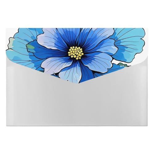 Dokumentenmappen, 6 Taschen, Kunststoff, blau, Hibiskusblume, bedruckt, Aktenordner, Briefgröße, tragbare Ordner, Aktenordner Dokumentenmappen, 6 Taschen, Kunststoff, blau, Hibiskusblume, bedruckt, Aktenordner, Briefgröße, tragbare Ordner, Aktenordner von SDTKLHW