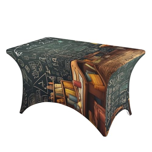 SDTYKHJ Elastan-Stretch-Tischdecke, wasserdicht, strapazierfähig, abwischbar, knitterfrei, Bauernhaus-Esstischdecken für Party, Bankett, Urlaub, 122 cm von SDTYKHJ