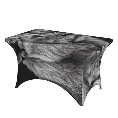 SDTYKHJ Elastan-Stretch-Tischdecke, wasserdicht, strapazierfähig, abwischbar, knitterfrei, für Party, Bankett, Urlaub, 122 cm von SDTYKHJ