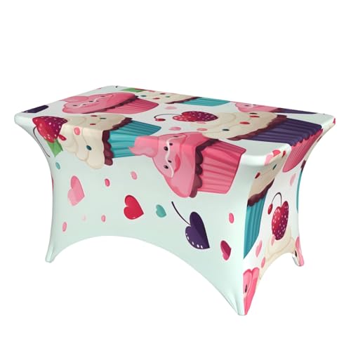 SDTYKHJ Elastan-Stretch-Tischdecke, wasserdicht, strapazierfähig, für Cupcakes, Süßigkeiten, Herzen, süß, abwischbar, knitterfrei, Bauernhaus, Esstischabdeckung für Party, Bankett, Urlaub SDTYKHJ Elastan-Stretch-Tischdecke, wasserdicht, strapazierfähig, für Cupcakes, Süßigkeiten, Herzen, süß, abwischbar, knitterfrei, Bauernhaus, Esstischabdeckung für Party, Bankett, Urlaub von SDTYKHJ
