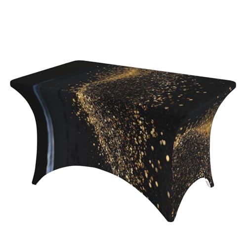 SDTYKHJ Elastan-Stretch-Tischdecke, wasserdicht, strapazierfähig, goldfarben, schwarz, sandfarben, abwischbar, knitterfrei, Bauernhaus-Esstischdecken für Party, Bankett, Urlaub, 122 cm SDTYKHJ Elastan-Stretch-Tischdecke, wasserdicht, strapazierfähig, goldfarben, schwarz, sandfarben, abwischbar, knitterfrei, Bauernhaus-Esstischdecken für Party, Bankett, Urlaub, 122 cm von SDTYKHJ