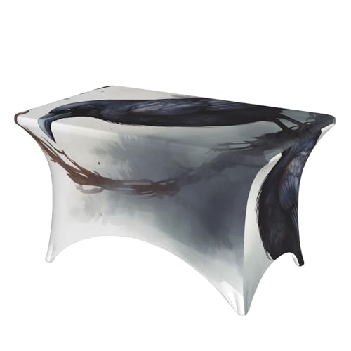 SDTYKHJ Spandex-Stretch-Tischdecke, wasserdicht, strapazierfähig, abwischbar, knitterfrei, für Party, Bankett, Urlaub, 122 cm von SDTYKHJ