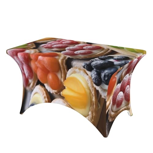 SDTYKHJ Spandex-Stretch-Tischdecke, wasserdicht, strapazierfähig, frische süße Torten, abwischbar, knitterfrei, Bauernhaus-Esstischdecken für Party, Bankett, Urlaub SDTYKHJ Spandex-Stretch-Tischdecke, wasserdicht, strapazierfähig, frische süße Torten, abwischbar, knitterfrei, Bauernhaus-Esstischdecken für Party, Bankett, Urlaub von SDTYKHJ