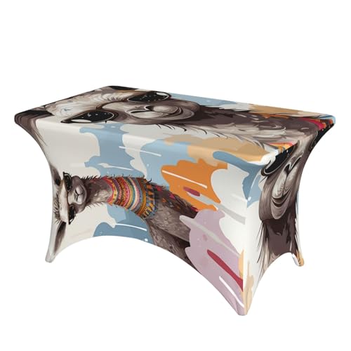 SDTYKHJ Spandex-Stretch-Tischdecke, wasserdicht, strapazierfähig, lustige Giraffe mit Sonnenbrille, abwischbar, knitterfrei, Bauernhaus-Esstischabdeckungen für Party, Bankett, Urlaub SDTYKHJ Spandex-Stretch-Tischdecke, wasserdicht, strapazierfähig, lustige Giraffe mit Sonnenbrille, abwischbar, knitterfrei, Bauernhaus-Esstischabdeckungen für Party, Bankett, Urlaub von SDTYKHJ