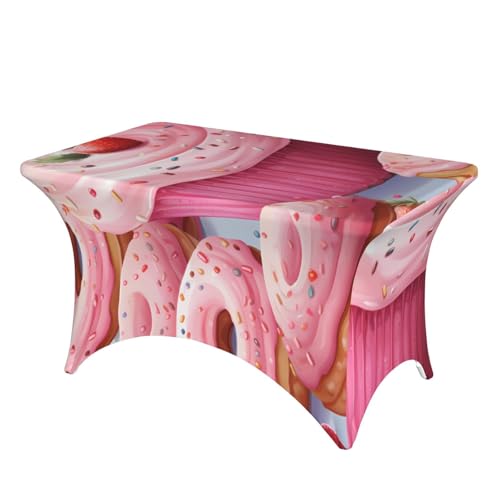 SDTYKHJ Spandex-Tischdecke, dehnbar, wasserdicht, strapazierfähig, Donut und Cupcake, abwischbar, knitterfrei, Bauernhaus-Esstischabdeckung für Party, Bankett, Urlaub, 122 cm SDTYKHJ Spandex-Tischdecke, dehnbar, wasserdicht, strapazierfähig, Donut und Cupcake, abwischbar, knitterfrei, Bauernhaus-Esstischabdeckung für Party, Bankett, Urlaub, 122 cm von SDTYKHJ