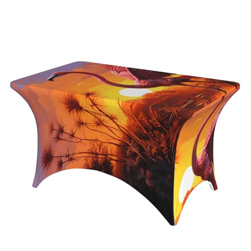 SDTYKHJ Spandex-Tischdecke, dehnbar, wasserdicht, strapazierfähig, Flamingo, Sonnenuntergang, abwischbar, knitterfrei, Bauernhaus, Esstischabdeckung für Party, Bankett, Urlaub SDTYKHJ Spandex-Tischdecke, dehnbar, wasserdicht, strapazierfähig, Flamingo, Sonnenuntergang, abwischbar, knitterfrei, Bauernhaus, Esstischabdeckung für Party, Bankett, Urlaub von SDTYKHJ