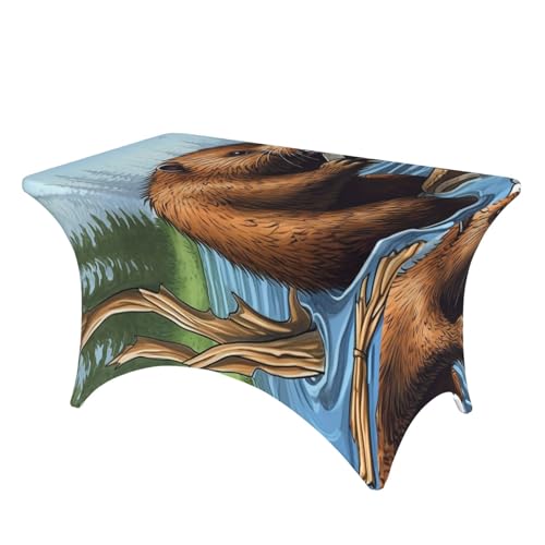 SDTYKHJ Spandex-Tischdecke, dehnbar, wasserdicht, strapazierfähig, Motiv: Busy Beaver, Cartoon, abwischbar, knitterfrei, Bauernhaus, Esstischabdeckung für Party, Bankett, Urlaub SDTYKHJ Spandex-Tischdecke, dehnbar, wasserdicht, strapazierfähig, Motiv: Busy Beaver, Cartoon, abwischbar, knitterfrei, Bauernhaus, Esstischabdeckung für Party, Bankett, Urlaub von SDTYKHJ