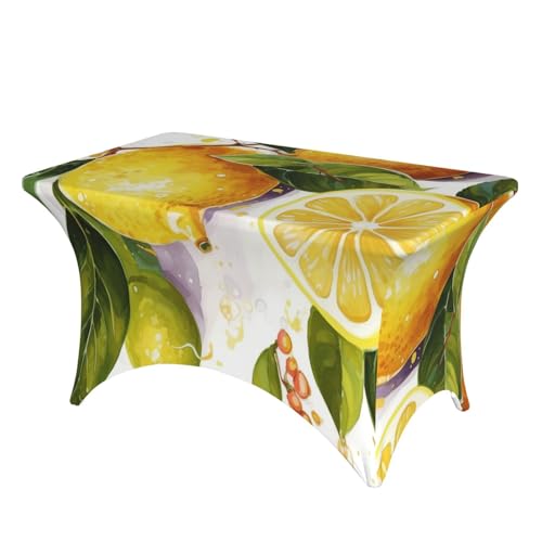 SDTYKHJ Spandex-Tischdecke, dehnbar, wasserdicht, strapazierfähig, Obst, Zitrone, abwischbar, knitterfrei, Bauernhaus, Esstischabdeckung für Party, Bankett, Urlaub, 122 cm SDTYKHJ Spandex-Tischdecke, dehnbar, wasserdicht, strapazierfähig, Obst, Zitrone, abwischbar, knitterfrei, Bauernhaus, Esstischabdeckung für Party, Bankett, Urlaub, 122 cm von SDTYKHJ