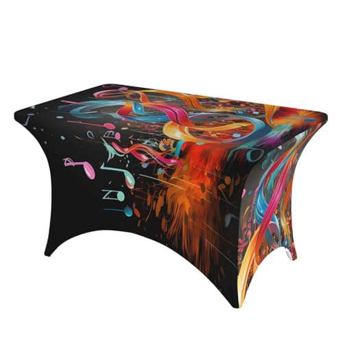 SDTYKHJ Spandex-Tischdecke, dehnbar, wasserdicht, strapazierfähig, bunt, Musiknoten, abwischbar, knitterfrei, Bauernhaus, Esstischabdeckung für Party, Bankett, Urlaub SDTYKHJ Spandex-Tischdecke, dehnbar, wasserdicht, strapazierfähig, bunt, Musiknoten, abwischbar, knitterfrei, Bauernhaus, Esstischabdeckung für Party, Bankett, Urlaub von SDTYKHJ