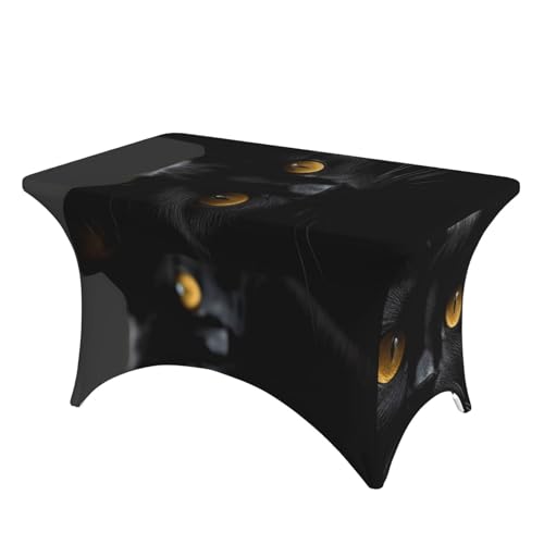 SDTYKHJ Spandex-Tischdecke, dehnbar, wasserdicht, strapazierfähig, schwarze Katzenaugen, abwischbar, knitterfrei, Bauernhaus-Esstischabdeckung für Party, Bankett, Urlaub SDTYKHJ Spandex-Tischdecke, dehnbar, wasserdicht, strapazierfähig, schwarze Katzenaugen, abwischbar, knitterfrei, Bauernhaus-Esstischabdeckung für Party, Bankett, Urlaub von SDTYKHJ