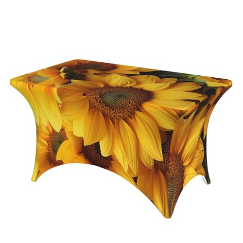 SDTYKHJ Spandex-Tischdecke, dehnbar, wasserdicht, strapazierfähig, viele Sonnenblumen, abwischbar, knitterfrei, Bauernhaus-Esstischdecken für Party, Bankett, Urlaub SDTYKHJ Spandex-Tischdecke, dehnbar, wasserdicht, strapazierfähig, viele Sonnenblumen, abwischbar, knitterfrei, Bauernhaus-Esstischdecken für Party, Bankett, Urlaub von SDTYKHJ