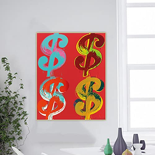 SDVIB Andy Warhol „Dollar Sign Series“ Leinwand-Ölgemälde-Kunstposter, dekorativer Druck, Bild, Wanddekoration, Wandkunst, Leinwanddruck, 70 x 100 cm, rahmenlos SDVIB Andy Warhol „Dollar Sign Series“ Leinwand-Ölgemälde-Kunstposter, dekorativer Druck, Bild, Wanddekoration, Wandkunst, Leinwanddruck, 70 x 100 cm, rahmenlos von SDVIB